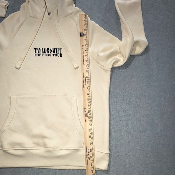 Taylor Swift The Eras Tour Hoodie Unisex Cream / Beige Sz XS Oversized Pullover - Picture 6 of 10